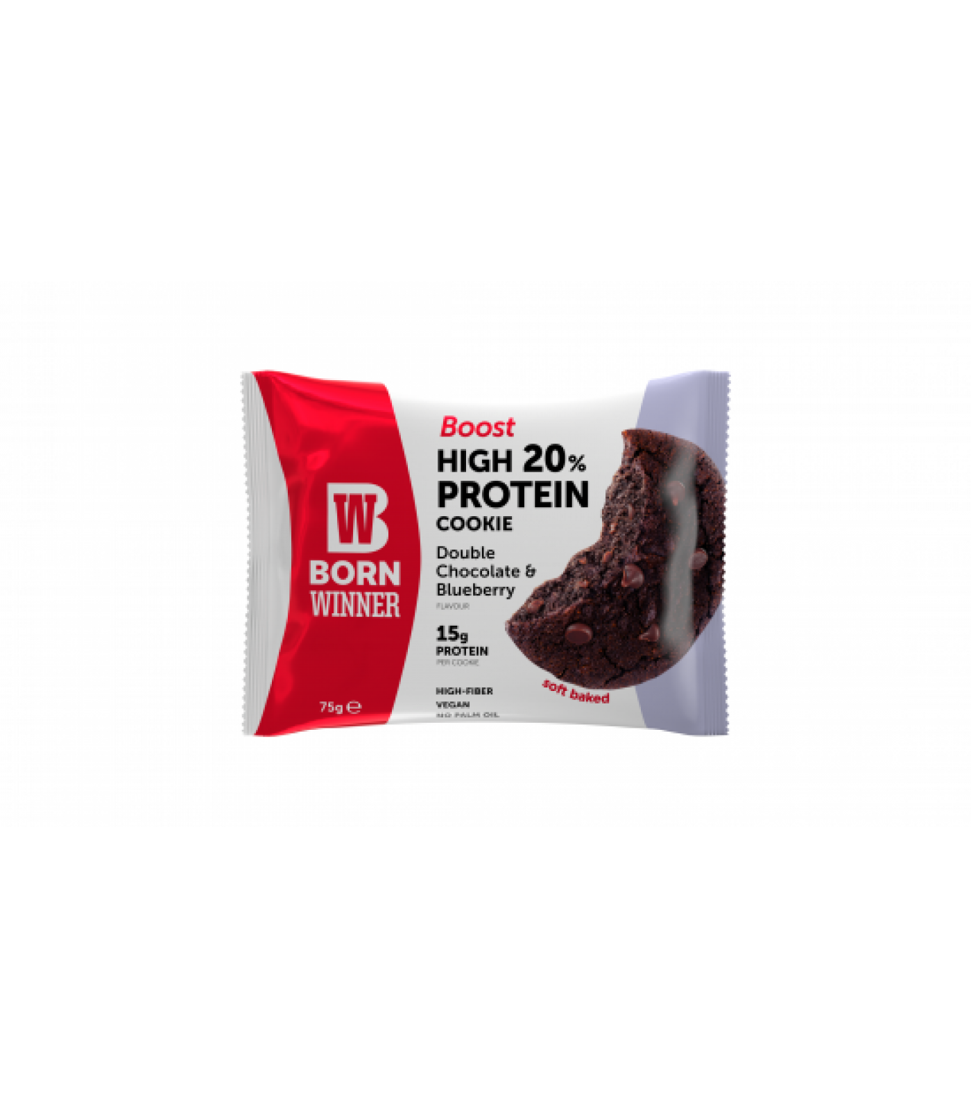 BORN WINNER BOOST High 20% Protein Cookie Double Chocolate & Blueberry 75 гр